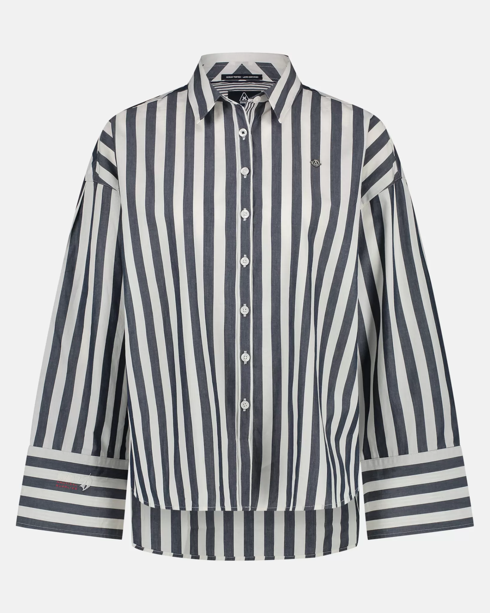 Blouses^GAASTRA Klassiek Gestreepte Olivia Blouse Van 100% Katoen